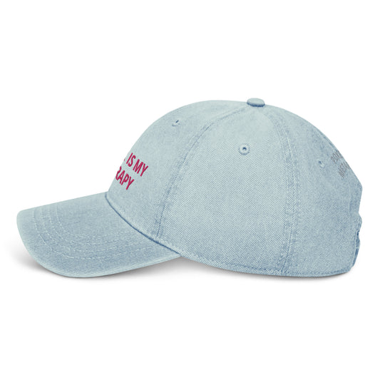 Poker is my therapy Denim Hat