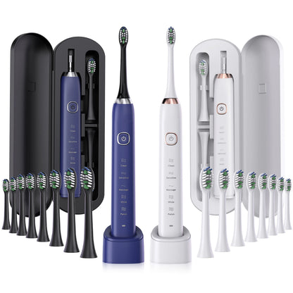 Smart Sonic Electric Toothbrush Ultrasound IPX7 Rechargeable Tooth Brush 5 Mode Smart Time Whitener Teethbrush  S100