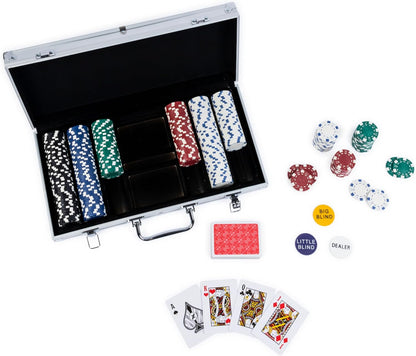 Spin Master Games, Cardinal Classics, 300-Piece Poker Set with Aluminum Carrying Case & Professional Weight Chips & Poker Dice, for Ages 8+