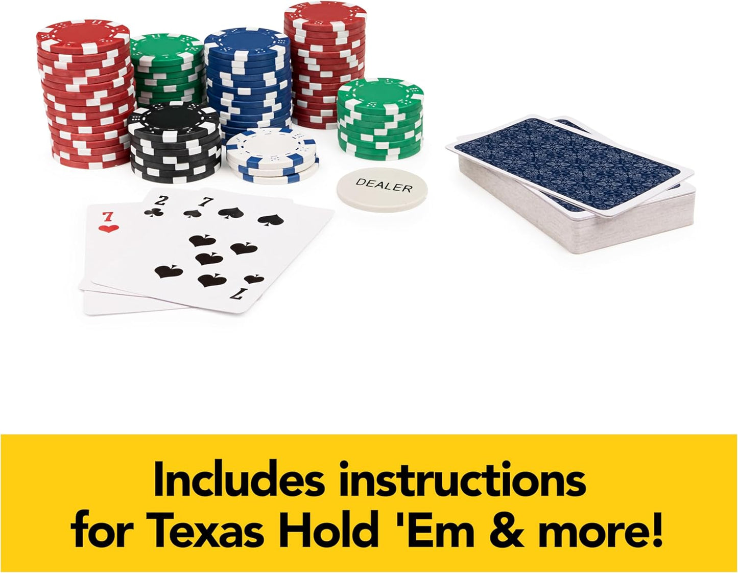 Spin Master Games, Cardinal Classics, 300-Piece Poker Set with Aluminum Carrying Case & Professional Weight Chips & Poker Dice, for Ages 8+