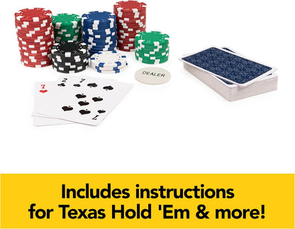 Spin Master Games, Cardinal Classics, 300-Piece Poker Set with Aluminum Carrying Case & Professional Weight Chips & Poker Dice, for Ages 8+