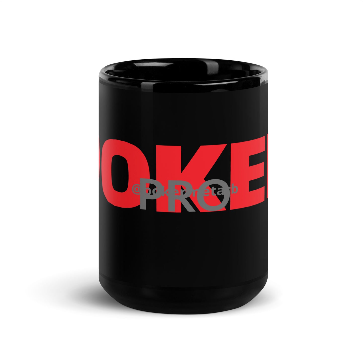 POKER PRO Black Glossy Mug