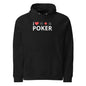 I LOVE POKER - Unisex eco raglan hoodie